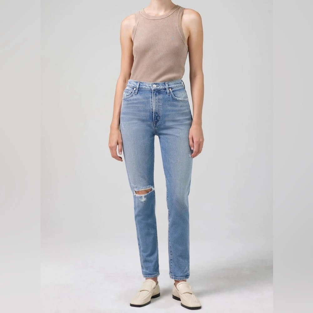 Citizens of Humanity jeans Olivia High Rise Slim Santorini luxury coastal sz 25